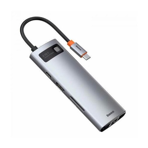 Baseus 8in1 USB-C adapter 3xUSB 3.0 / HDMI / USB-C PD / RJ45 + microSD/SD olvasó