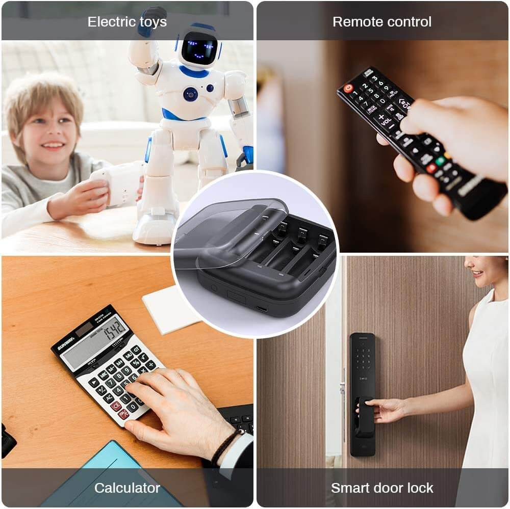 XTAR ET4S akkutöltő 1,2V NiMH/1,5V li-ion AA/AAA akkukhoz 0,5A USB-C