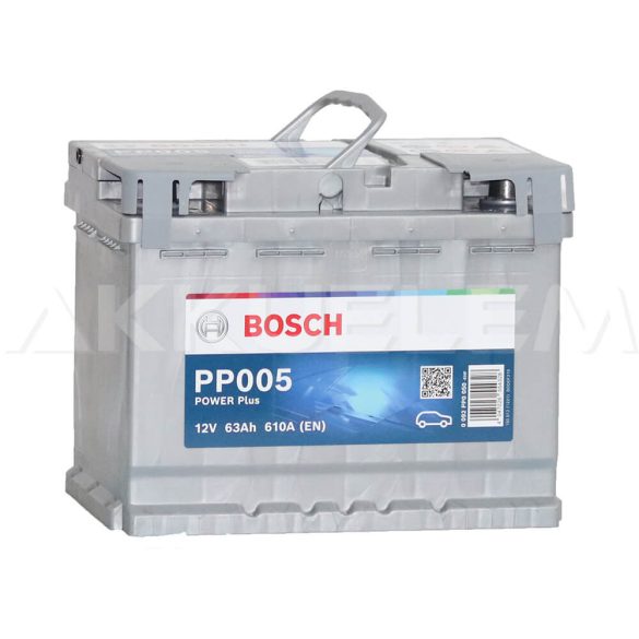 Bosch PP005 Power Plus 12V 63Ah 610A autó akku JOBB+