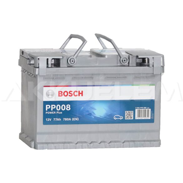 Bosch PP008 Power Plus 12V 77Ah 780A autó akku JOBB+
