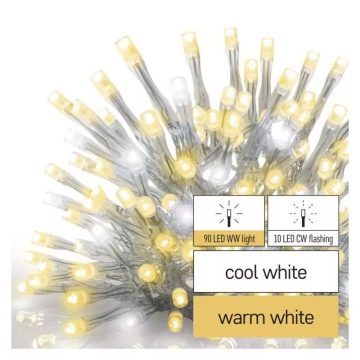   Karácsonyi fényfüzér FÜGGÖNY CNT 100LED 2,5m szél 0,9m hossz WW/CW IP44 D1CN01