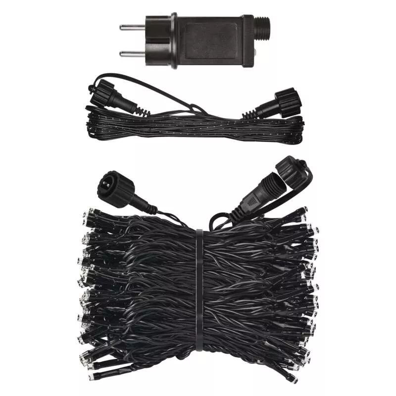 Karácsony fényfüzér TELJES SZETT CNT STart kit 10+5m 100LED IP44 D1AM01 A+B+C szines