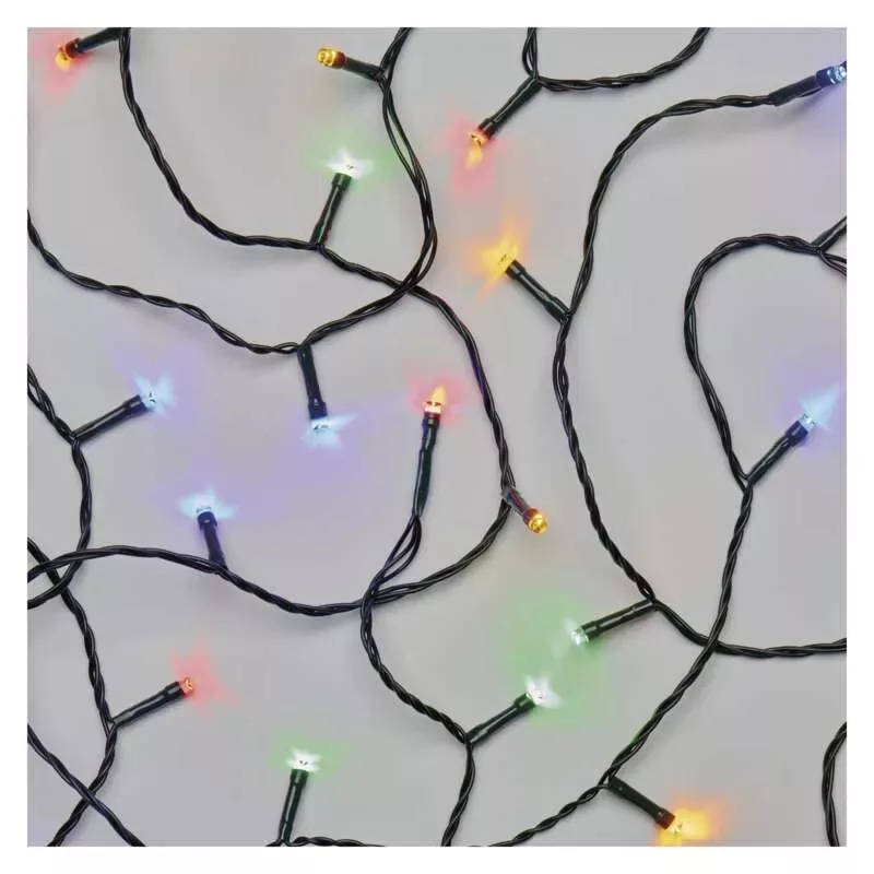 Karácsonyi fényfüzér 180LED 18m IP44 színes 8funkció D4AM09