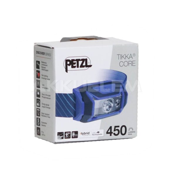 Petzl TIKKA CORE 450lm KÉK fejlámpa E067AA01