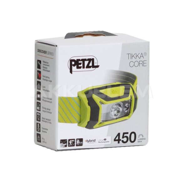 Petzl TIKKA CORE 450lm SÁRGA fejlámpa E067AA03