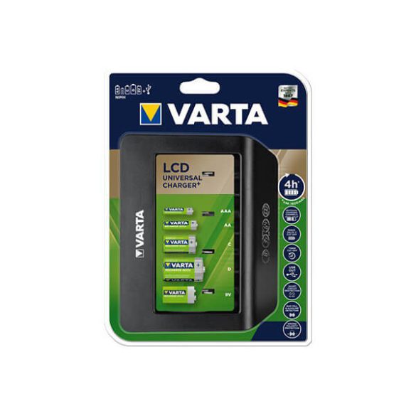 Varta Charger+ LCD 57688 univerális akkutöltő AA/AAA/C/D/9V