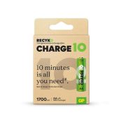   GP ReCyko Charge10 AA 1700mAh 1,2V Ni-MH akku (10 perc alatt tölthető) ár/db