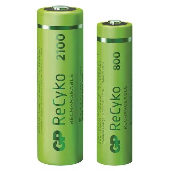 GP Recyko E411 akkutöltő powerbank + 4db 2100mAh AA + 4db 850mAh AAA akkumulátorok