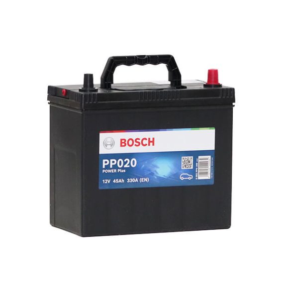 Bosch PP020 Power Plus 12V 45Ah 330A autó akku Asia vékony JOBB+