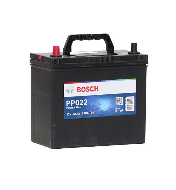   Bosch PP022 Power Plus 12V 45Ah 330A autó akku Asia vékony BAL+