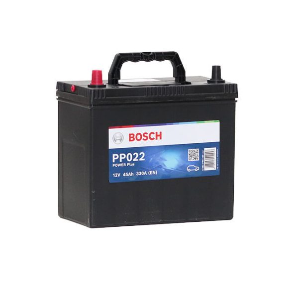 Bosch PP022 Power Plus 12V 45Ah 330A autó akku Asia vékony BAL+