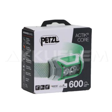 PETZL ACTIK CORE 600lum zöld fejlámpa E065AA02