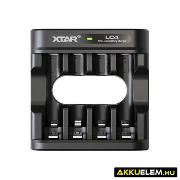 XTAR LC4 akkutöltő 1,5V li-ion AA/AAA akkukhoz USB-C