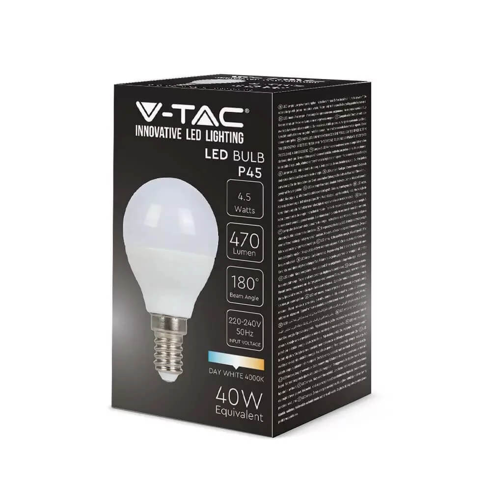 V-TAC E14 2142501 P45 Opál 4,5W 3000K 470lm 180°