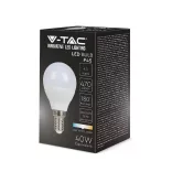 V-TAC E14 foglalat 2142511 P45 Opál 4,5W 4000K 470lm 180°LED izzó