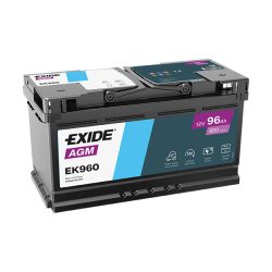   EXIDE Start-Stop AGM EK960 95AH 850A autó akkumulátor JOBB+