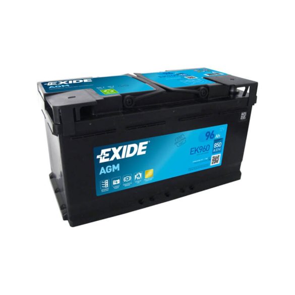 EXIDE Start-Stop AGM EK960 95AH 850A autó akkumulátor JOBB+