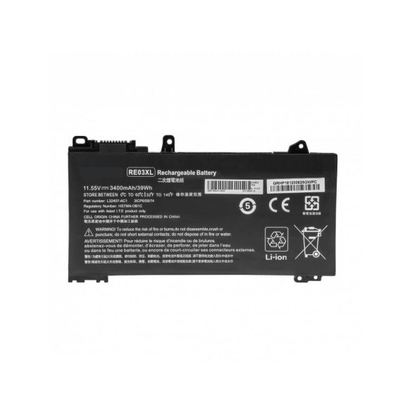 HP ProBook 450 G6, RE03XL 11,55V 3500mAh utángyártott akkumulátor 3500