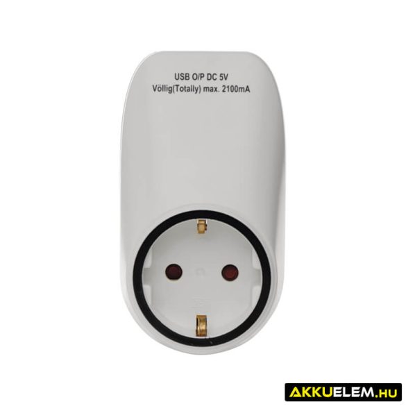 Hálózati adapter 1x EU alj és 2x USB 2.1A 5V DC