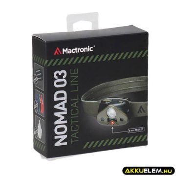   MacTronic Nomad 03 fejlámpa 3*AAA 340lum Cree XP-L LED + piros/zöld/kék