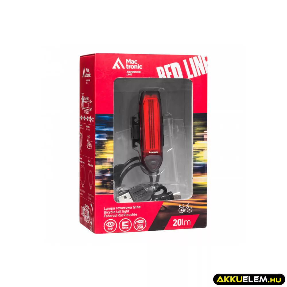MacTronic Red Line kerékpárlámpa 
