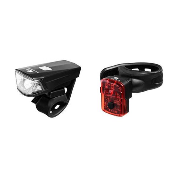 Falcon Eye kerékpár lámpa szett 130lm/fehér 5lum/piros tölthető
