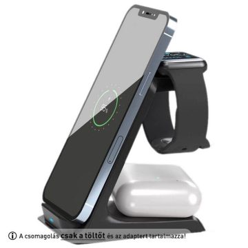   Goobay Qi 3in1 Indukciós töltő Iphone Watch AirPods termékekhez