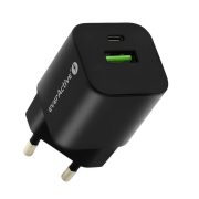 everActive USB töltő SC-390QB fekete QC3 + USB-C 30W