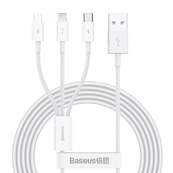   Baseus Superior kábel USB/iPhone USB-C microUSB 2A 1,5m CAMLTYS-02