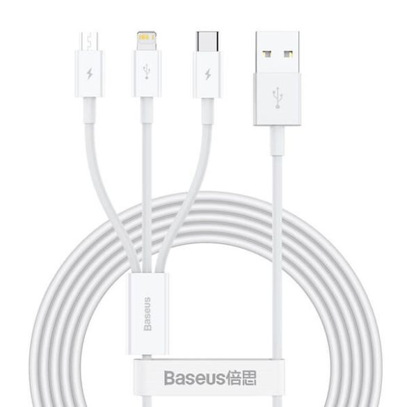 Baseus Superior kábel USB/iPhone USB-C microUSB 2A 1,5m CAMLTYS-02