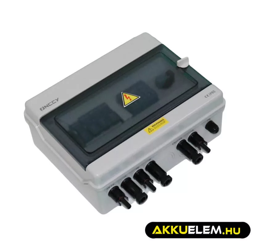 Qoltec kiegészítő - készre szerelt DC doboz - 2 string be - 1 string ki