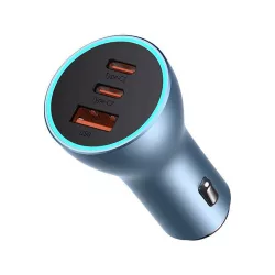   Baseus CGJP010003 65W autós gyorstöltő USB QC3.0 és 2x USB-C