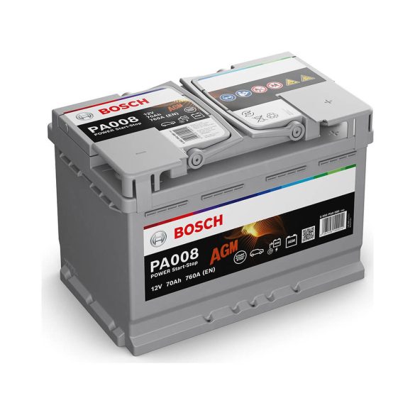 Bosch PA008 start-stop 12V 70Ah 760A autó akkumulátor AGM JOBB+