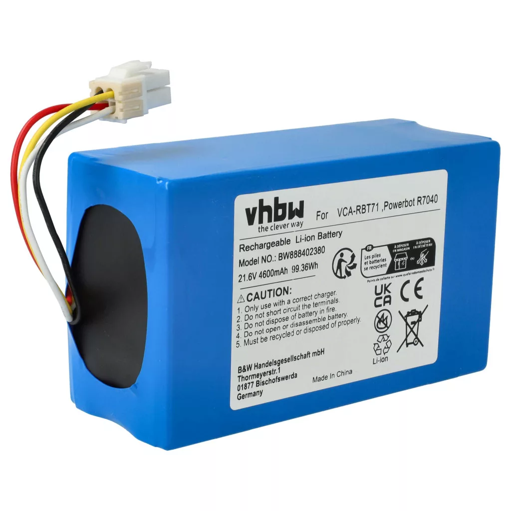 Utángyártott VCA-RBT71 Samsung Powerbot R7040 21,6V 4600mAh utángyártott akkumulátor