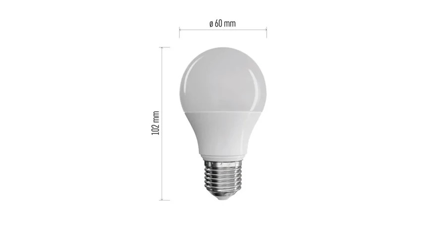   EMOS A60 / E27 / 7,2 W (60 W) / 806 lm / természetes fehér LED izzó ZQ5145