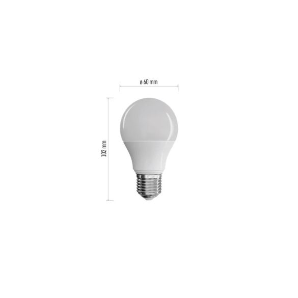 EMOS A60 / E27 / 7,2 W (60 W) / 806 lm / természetes fehér LED izzó ZQ5145