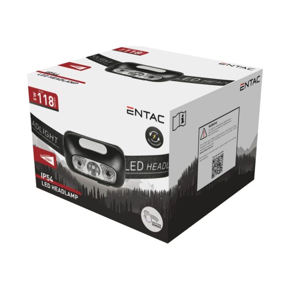 Lámpa Entac 5W tölthető 700mAh Li-po akku max 120m fekete