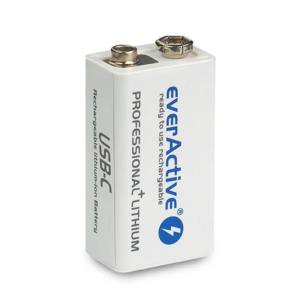 everActive 7,4V 550mAh Li-ion akku USB-C - 9V elem méretű