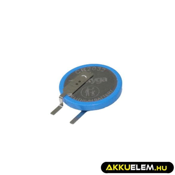 CR2032 Lítium gombelem 3V Forrfüles - egy oldalra kivezetve