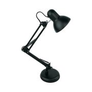   Avide Basic Asztali Lámpa Fekete Plasztik Max.60W E27 LED (izzó nem tartozék!)