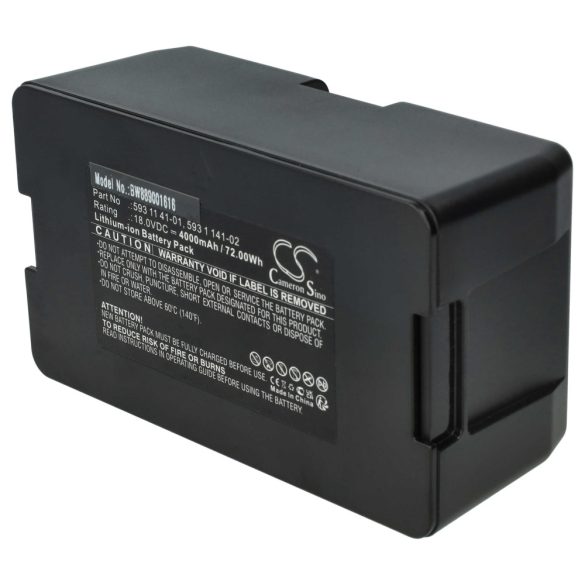 Husqvarna 593 1 141-02, 593 11 41-04, 593 11 41-03, 593 11 41-01 - 4000mAh 18V Li-ion fűnyíró akku