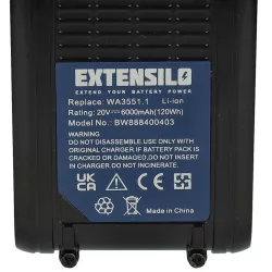   Rockwell RW9351.1 - 6000 mAh, 20 V, Li-ion szerszámgép akku - VHBW