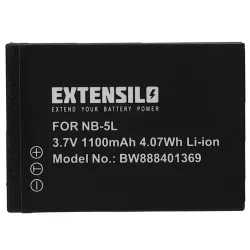 Canon NB-5L - 1100mAh, 3.7V, Li-ion kamera akku - VHBW