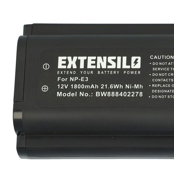 Canon 7084A002, NP-E3, 7084A001 - 1800mAh, 12V, NiMH kamera akku