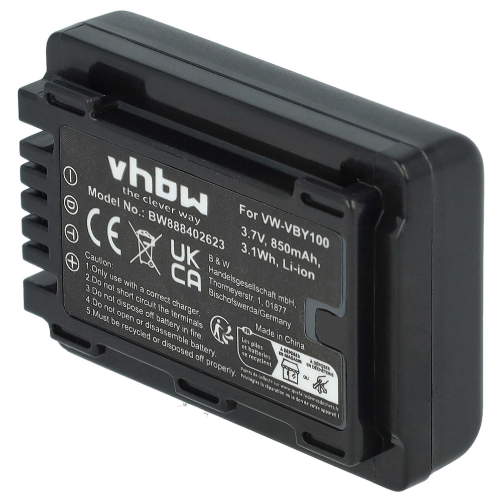 Panasonic , VW-VBL090 - 850mAh, 3.7V, Li-ion kamera akku