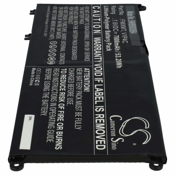 Dell V1P4C, FMXMT - 7000mAh 7.6V Li-polymer notebook akku