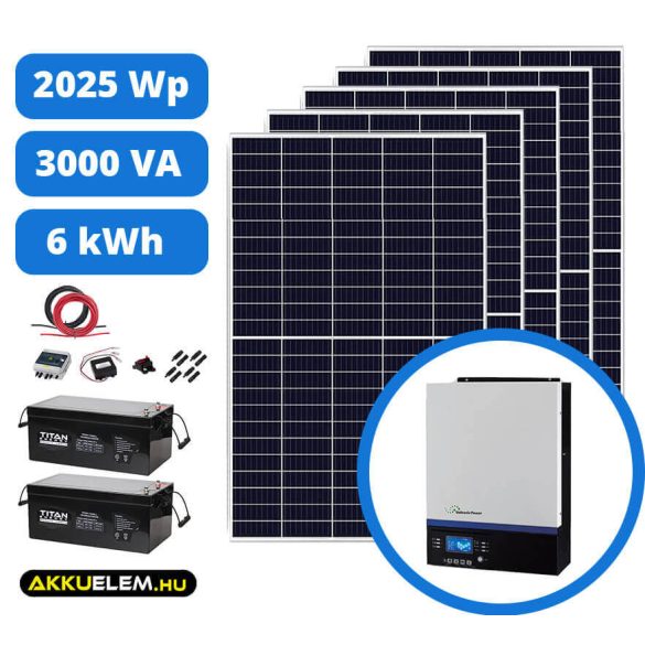 2025 W napelemes rendszer 250Ah/24V energiatárolóval + VM III 3000 inverter