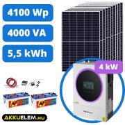   AKKUELEM PRO Napelemes Rendszer | 4kW Inverter | 4100W Solar | 24V/230Ah Banner akkumulátorok