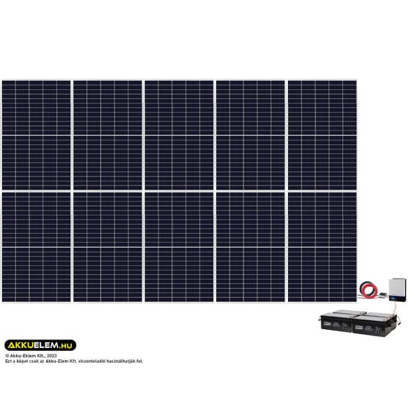 4050 W napelemes rendszer 500Ah/24V energiatárolóval + VM III 3000 inverter
