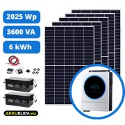   2025 W napelemes rendszer 250Ah/24V energiatárolóval + VM IV 3600 inverter